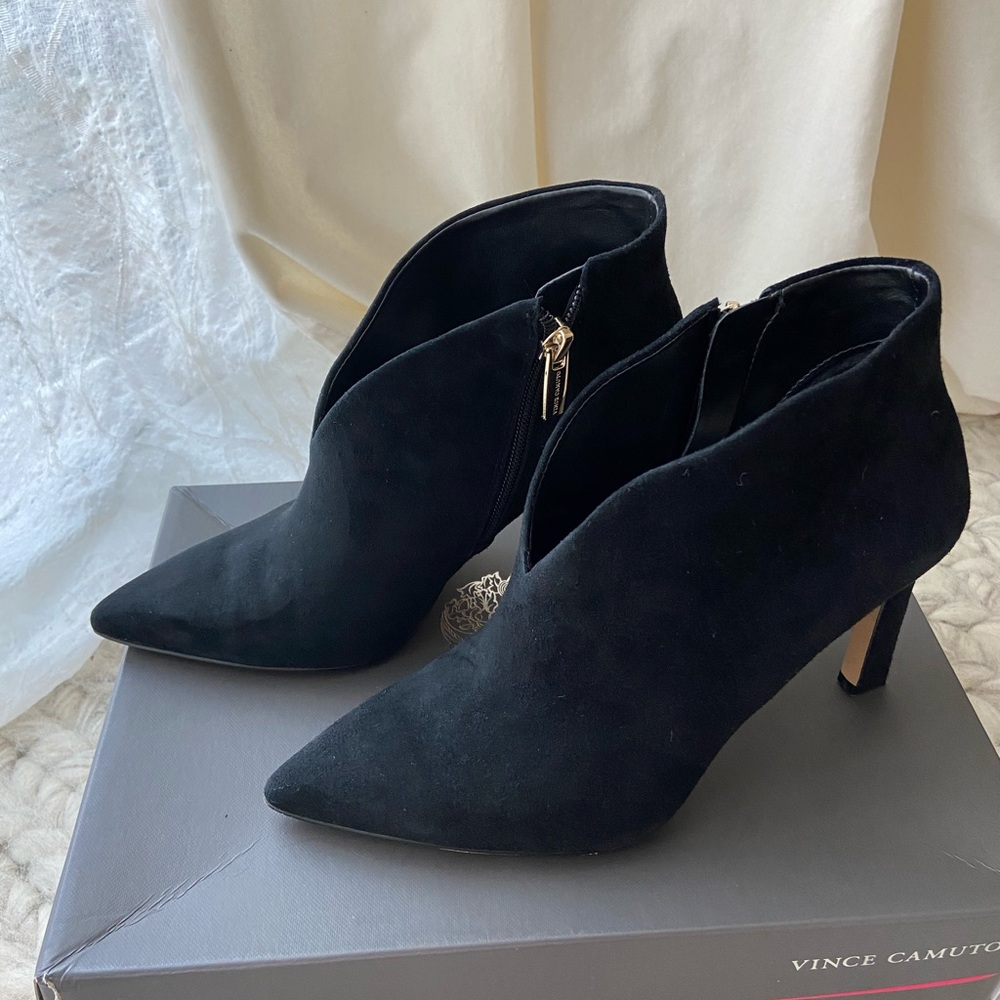 COPY - Vince Camuto Sestrind bootie in Black Suede